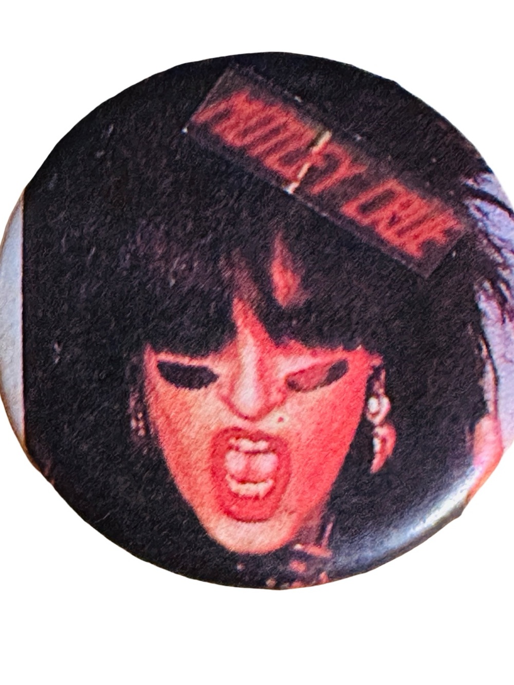 Vintage 80’s Nikki Sixx Button Pin Motley Crue